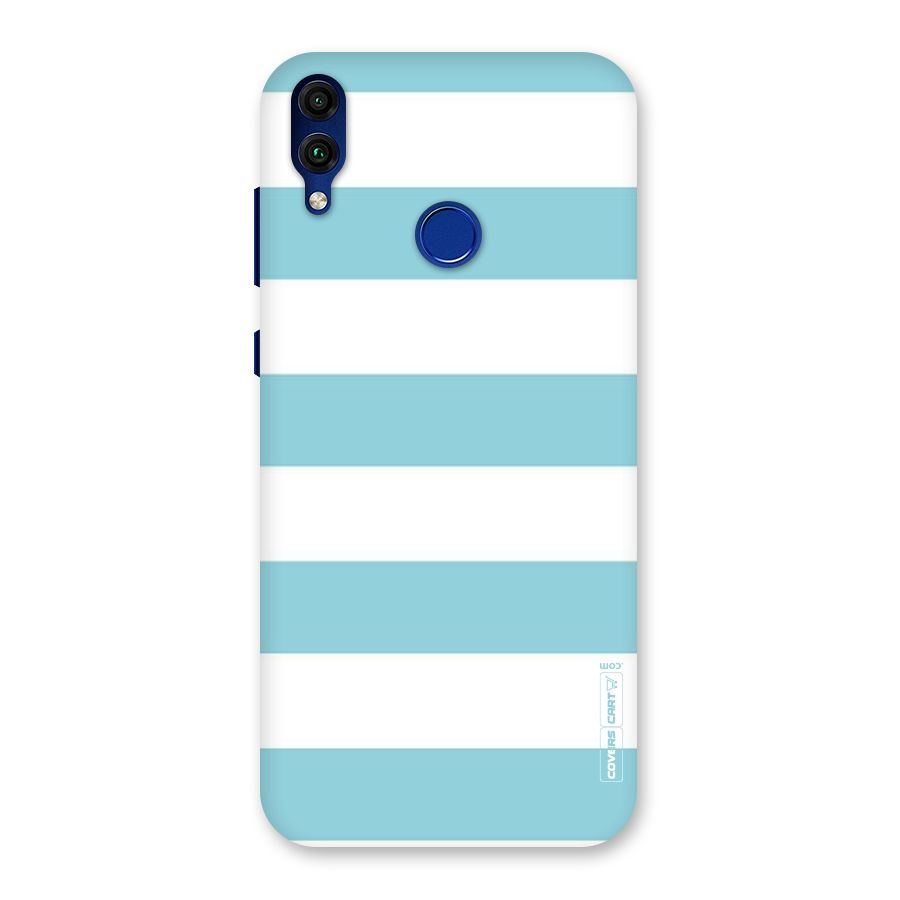 Pastel Blue White Stripes Back Case for Honor 8C