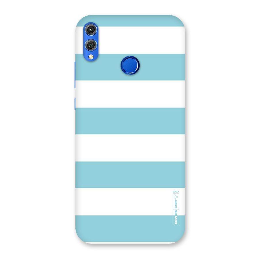 Pastel Blue White Stripes Back Case for Honor 8X