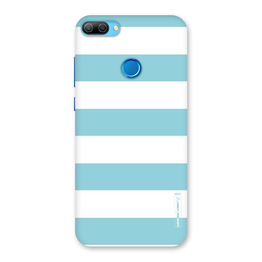 Pastel Blue White Stripes Back Case for Honor 9N