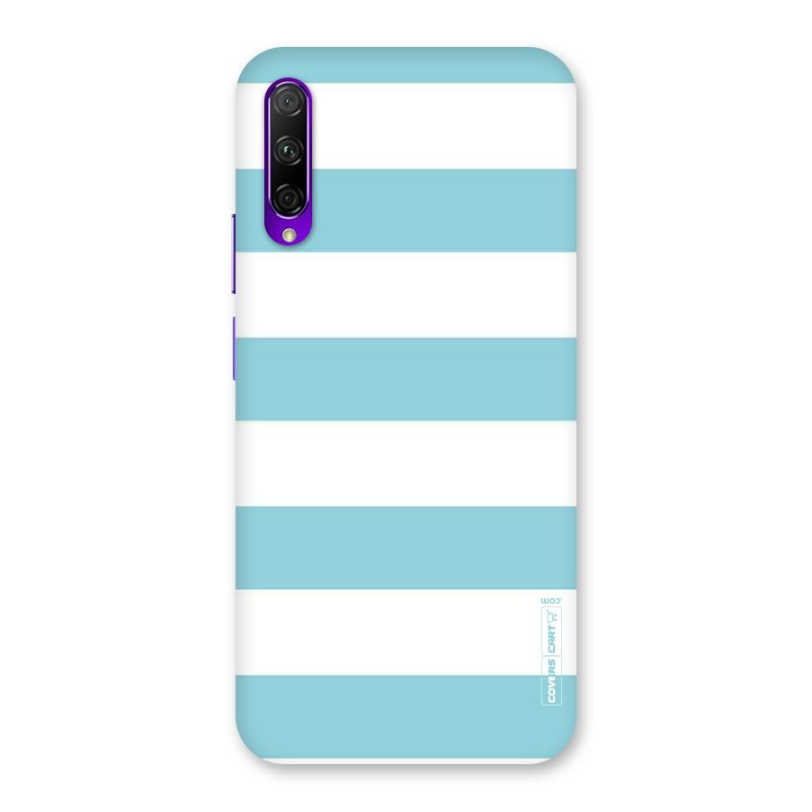Pastel Blue White Stripes Back Case for Honor 9X Pro