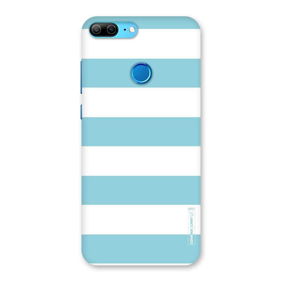 Pastel Blue White Stripes Back Case for Honor 9 Lite