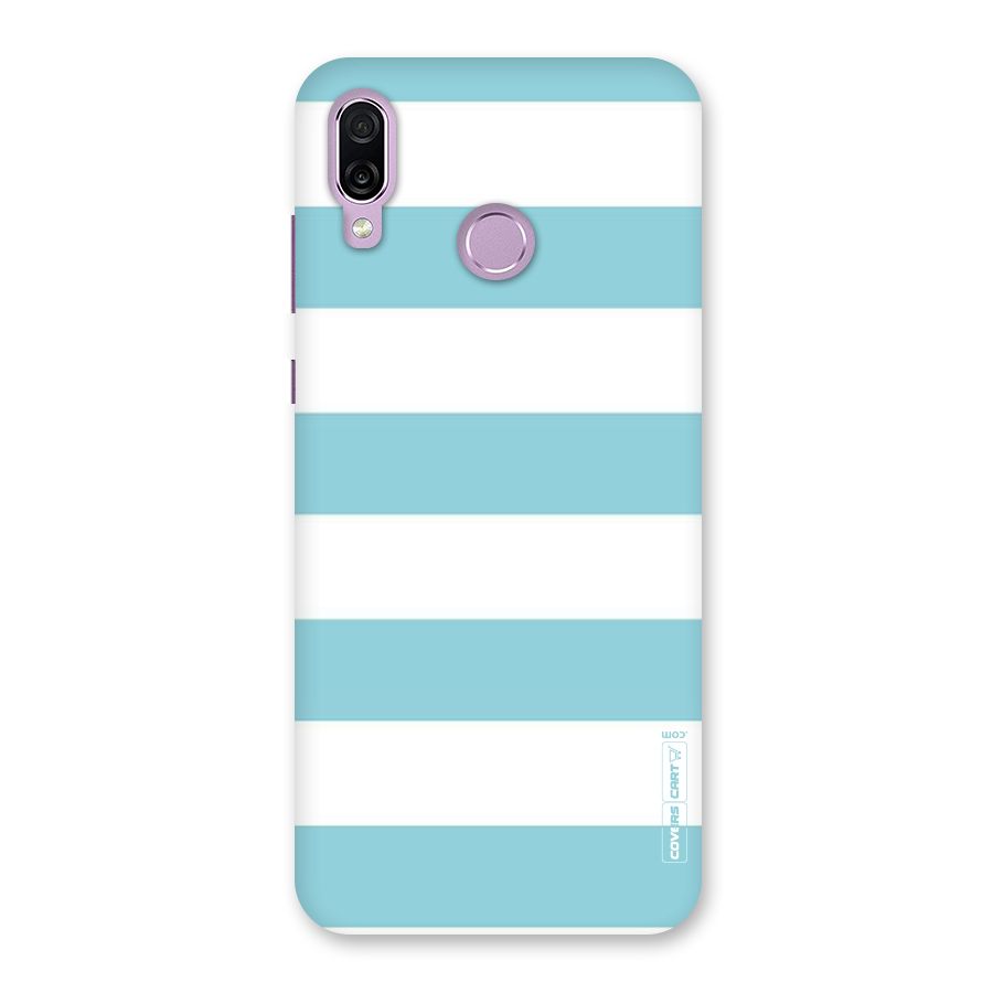 Pastel Blue White Stripes Back Case for Honor Play
