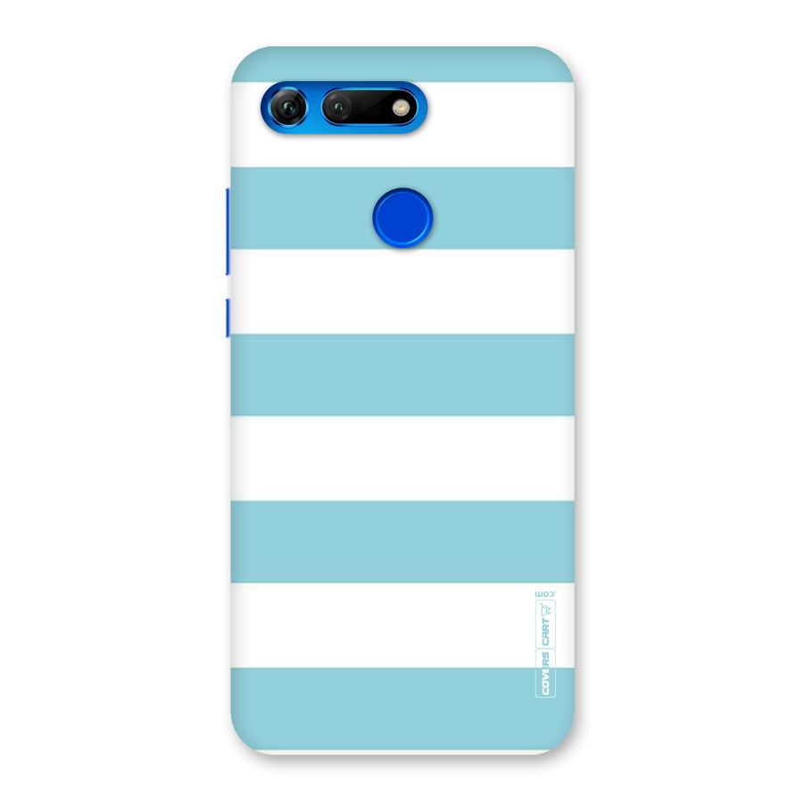 Pastel Blue White Stripes Back Case for Honor View 20