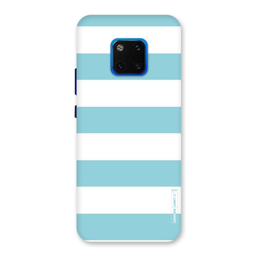 Pastel Blue White Stripes Back Case for Huawei Mate 20 Pro
