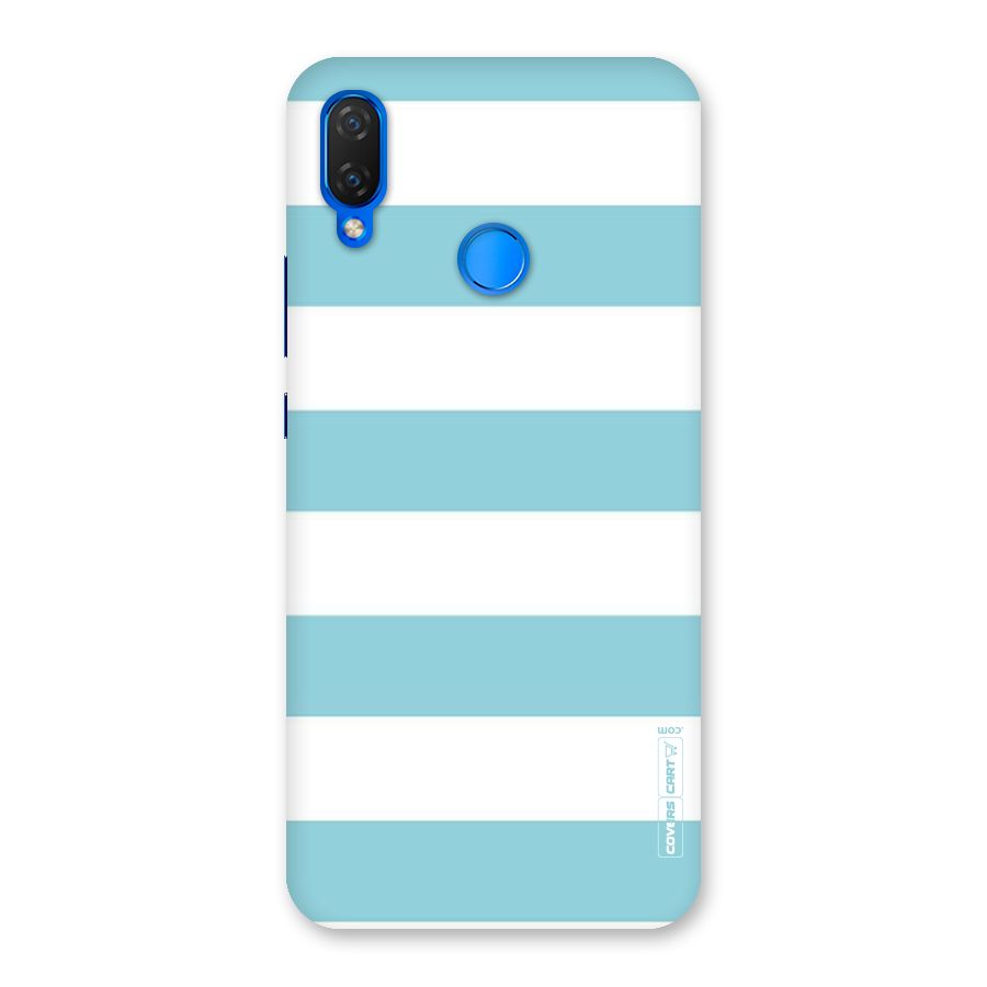 Pastel Blue White Stripes Back Case for Huawei P Smart+
