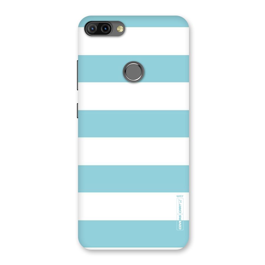 Pastel Blue White Stripes Back Case for Infinix Hot 6 Pro