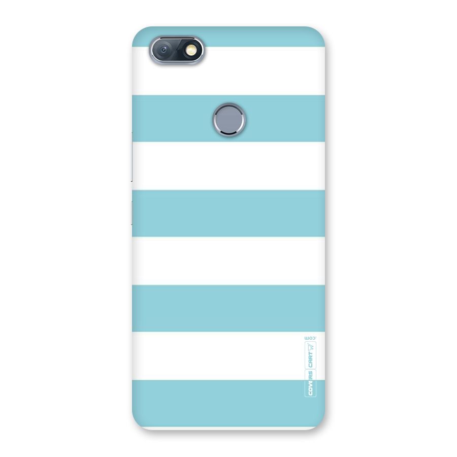 Pastel Blue White Stripes Back Case for Infinix Note 5