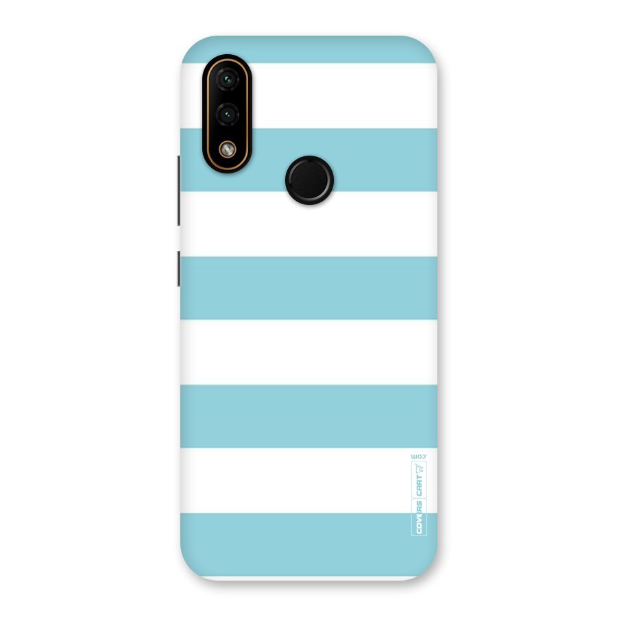 Pastel Blue White Stripes Back Case for Lenovo A6 Note