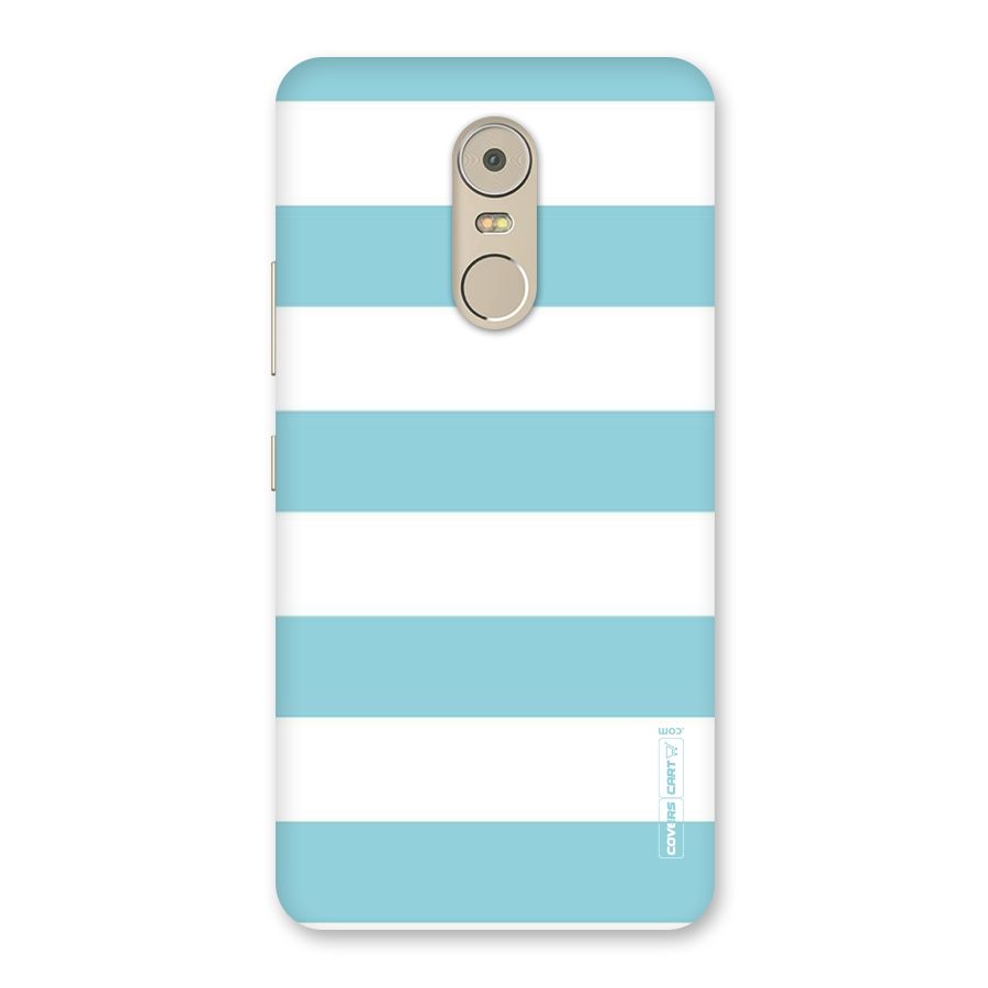Pastel Blue White Stripes Back Case for Lenovo K6 Note