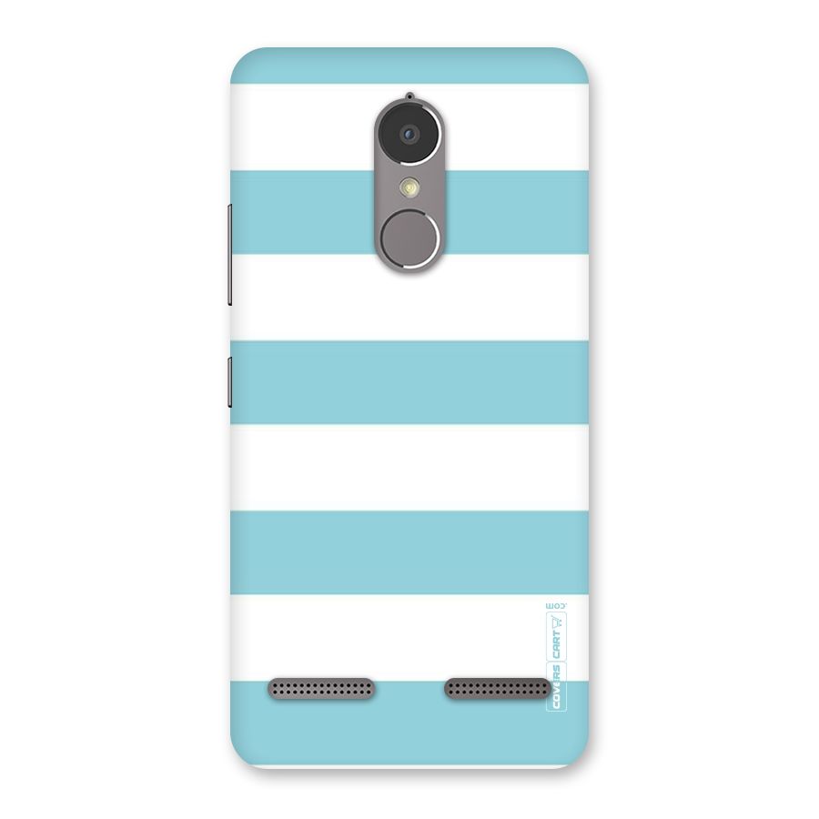 Pastel Blue White Stripes Back Case for Lenovo K6 Power