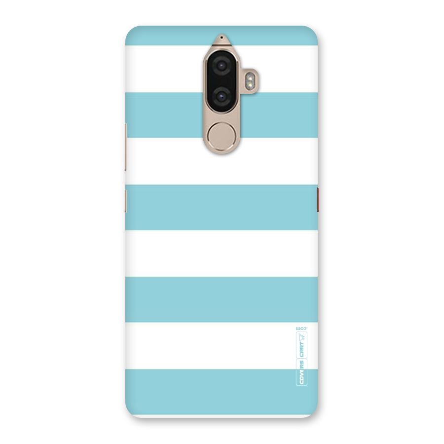 Pastel Blue White Stripes Back Case for Lenovo K8 Note