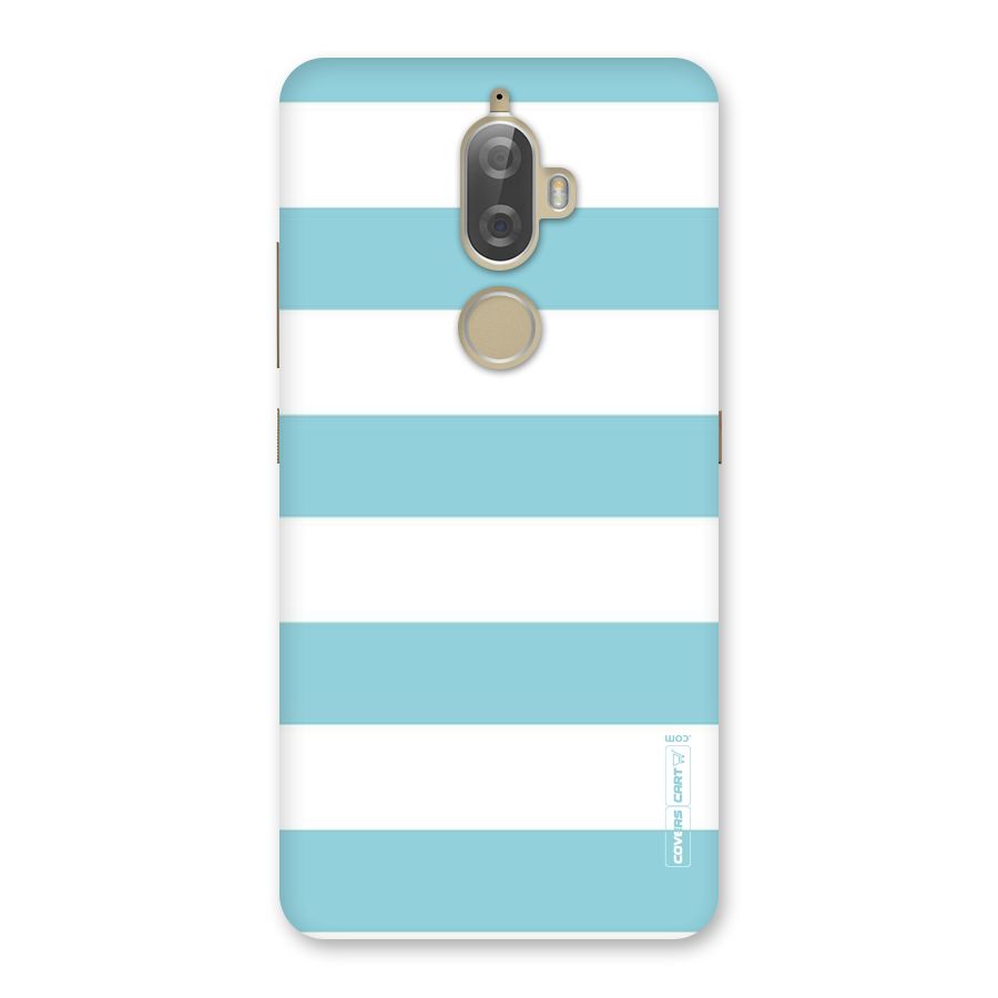 Pastel Blue White Stripes Back Case for Lenovo K8 Plus