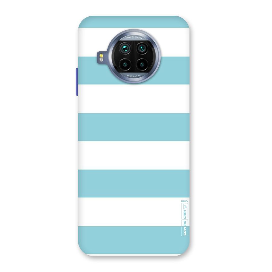 Pastel Blue White Stripes Back Case for Mi 10i