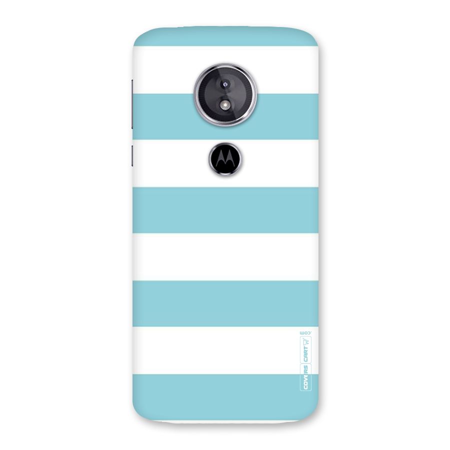 Pastel Blue White Stripes Back Case for Moto E5