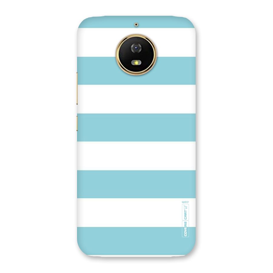 Pastel Blue White Stripes Back Case for Moto G5s
