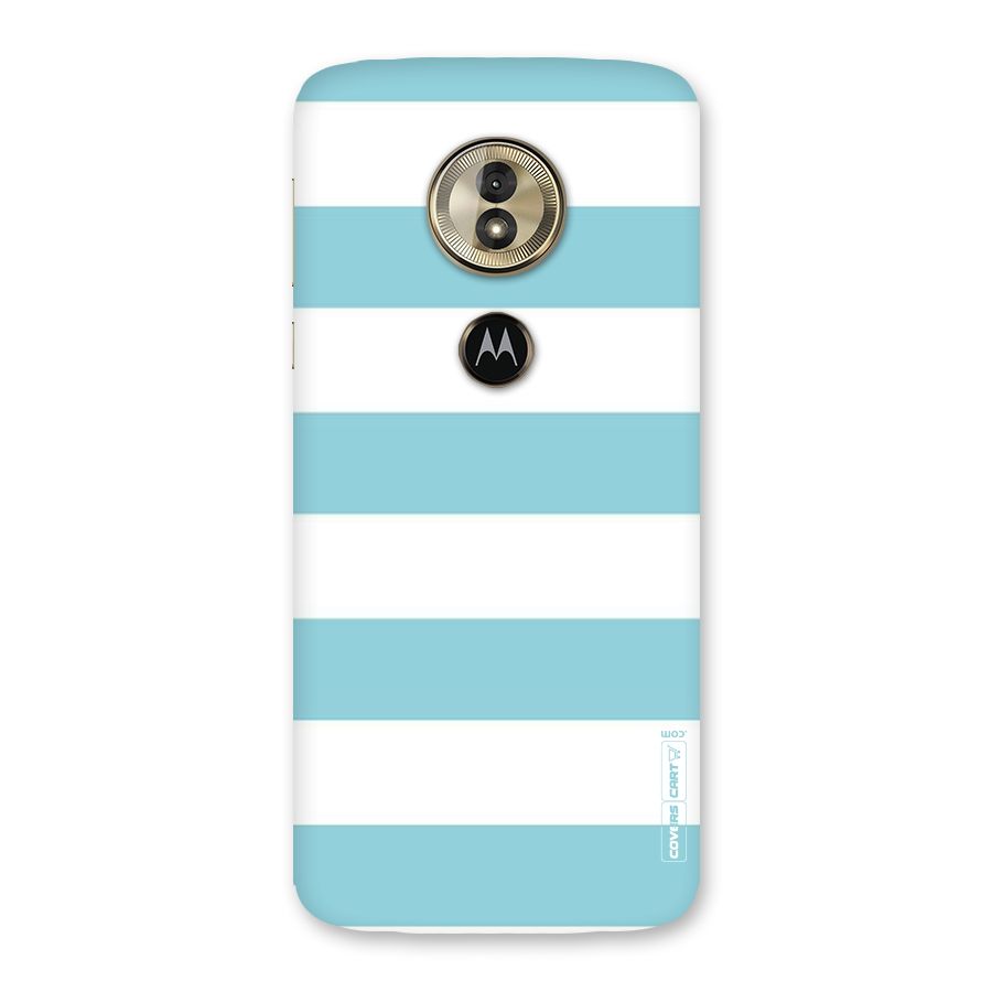Pastel Blue White Stripes Back Case for Moto G6 Play