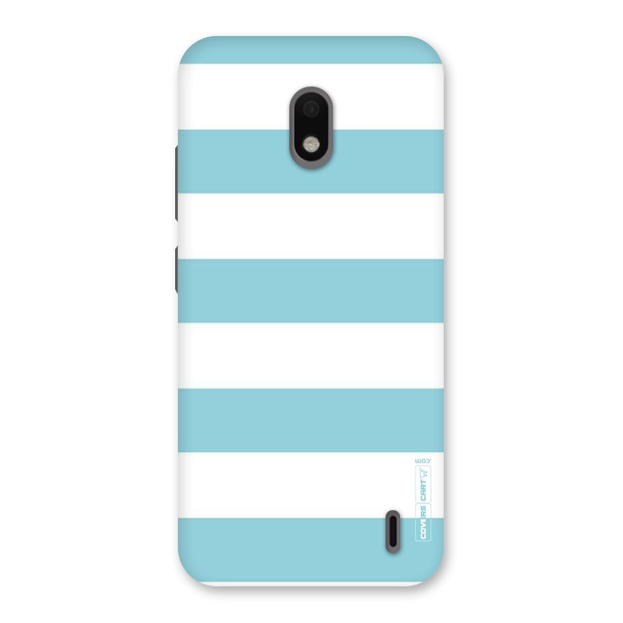 Pastel Blue White Stripes Back Case for Nokia 2.2