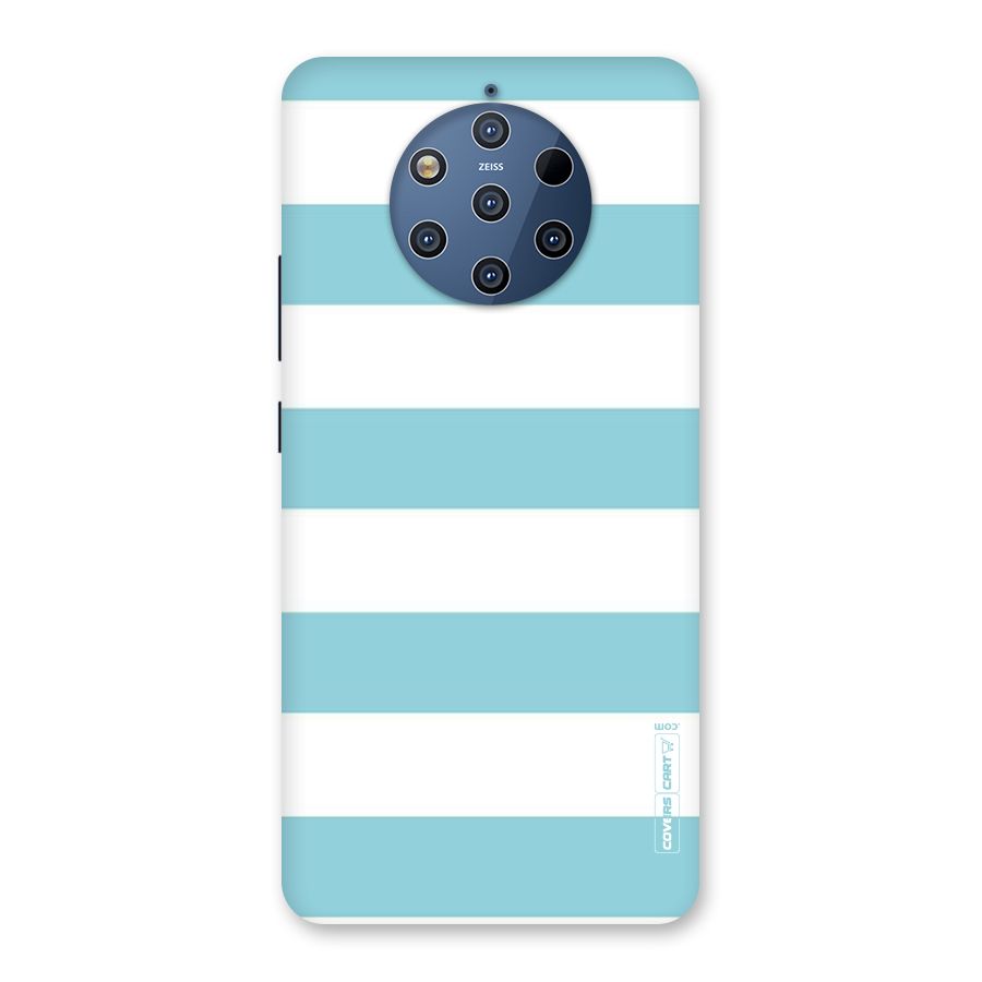 Pastel Blue White Stripes Back Case for Nokia 9 PureView