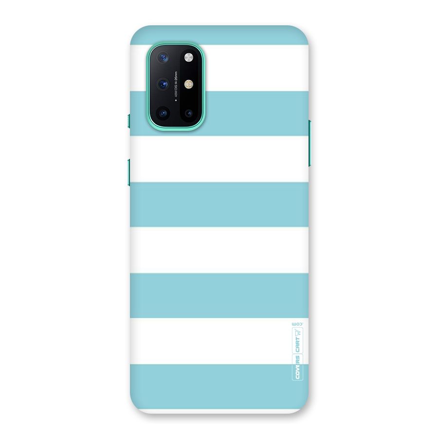 Pastel Blue White Stripes Back Case for OnePlus 8T