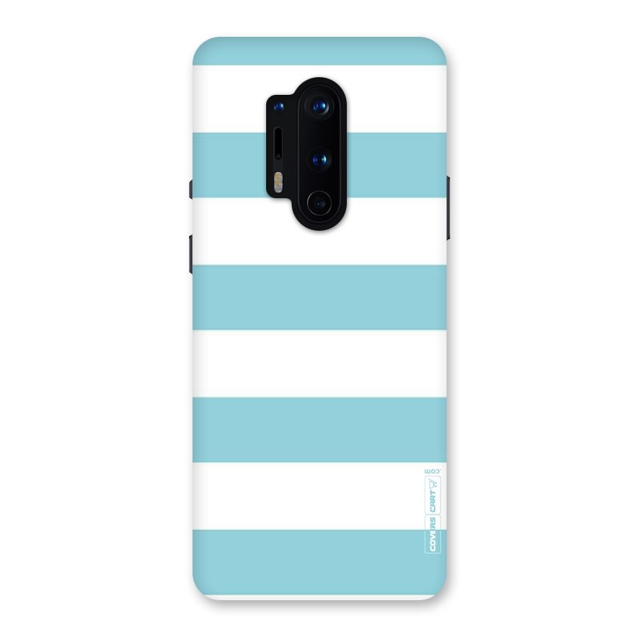 Pastel Blue White Stripes Back Case for OnePlus 8 Pro