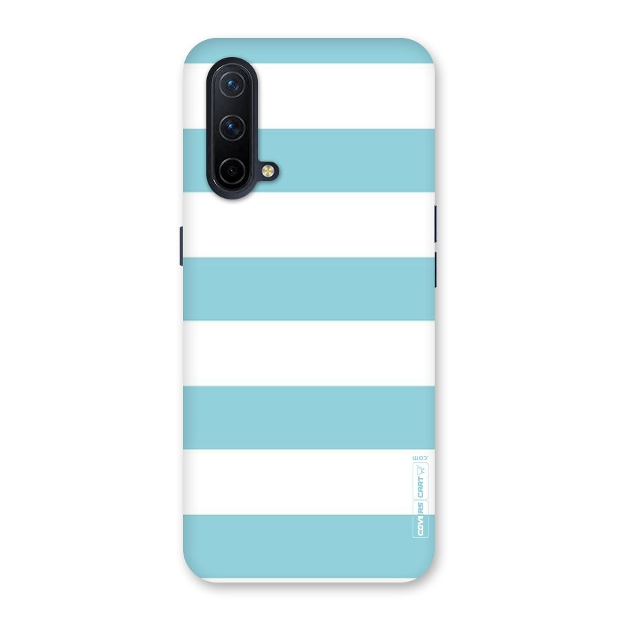 Pastel Blue White Stripes Back Case for OnePlus Nord CE 5G