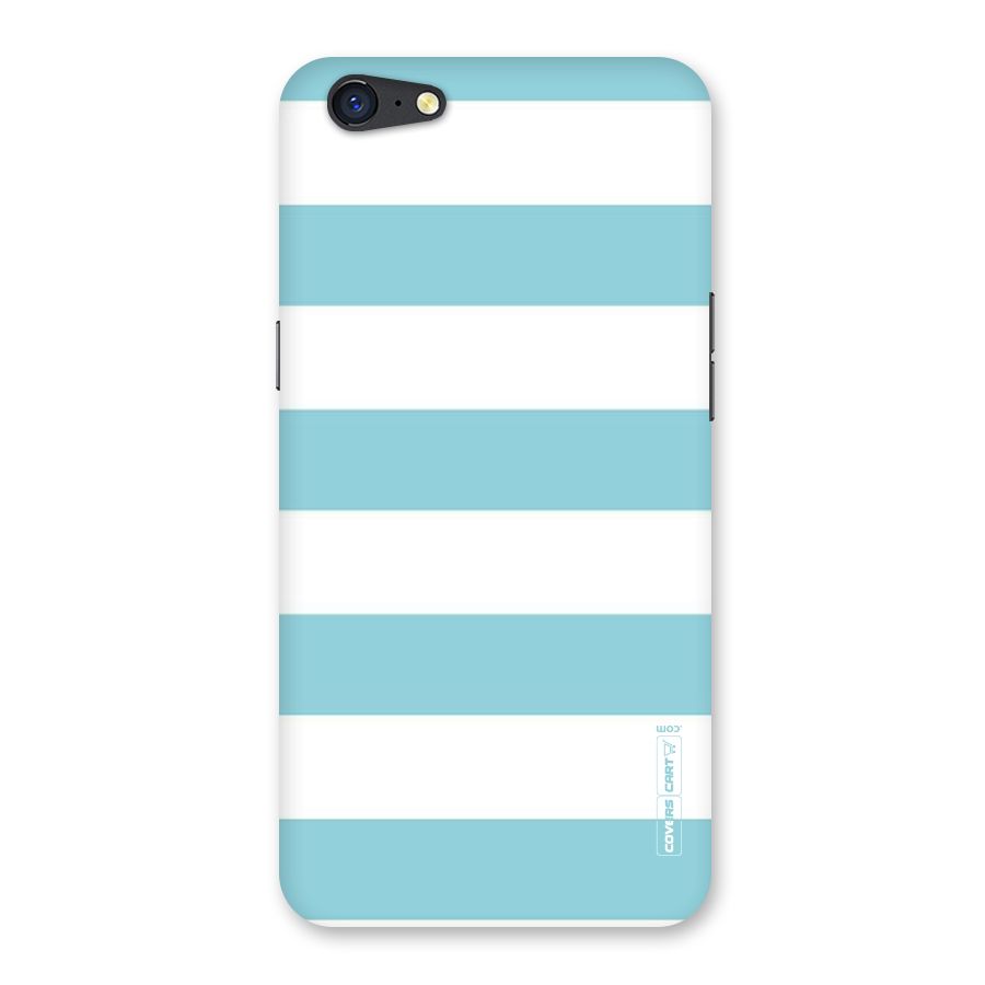 Pastel Blue White Stripes Back Case for Oppo A71