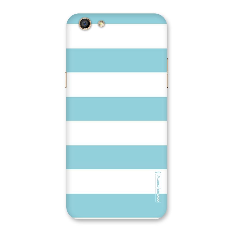 Pastel Blue White Stripes Back Case for Oppo F3