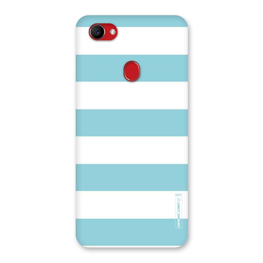 Pastel Blue White Stripes Back Case for Oppo F7