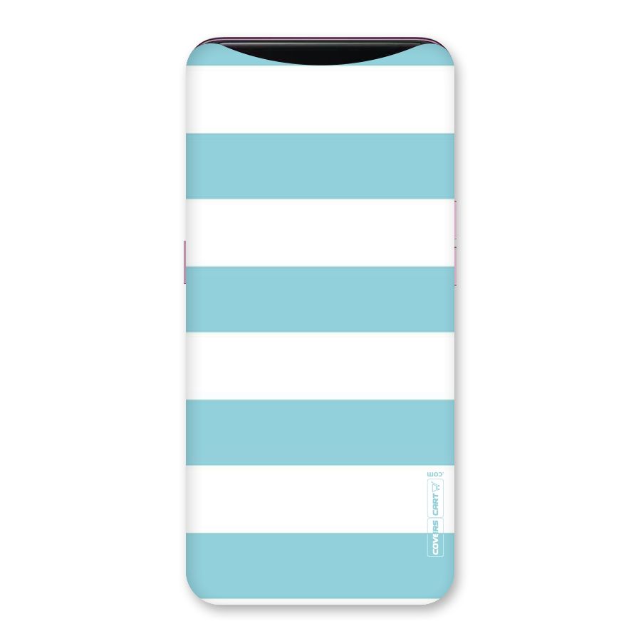 Pastel Blue White Stripes Back Case for Oppo Find X