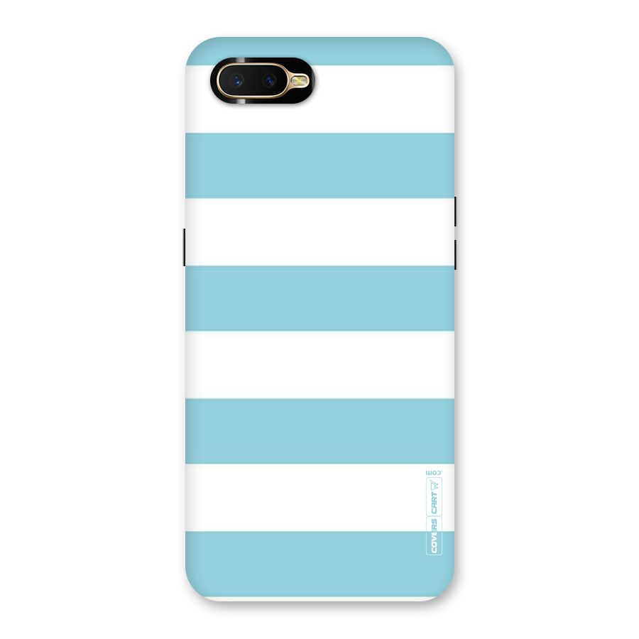 Pastel Blue White Stripes Back Case for Oppo K1