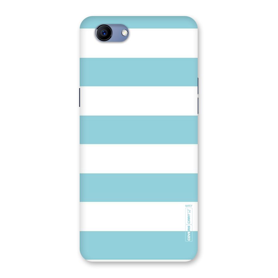 Pastel Blue White Stripes Back Case for Oppo Realme 1