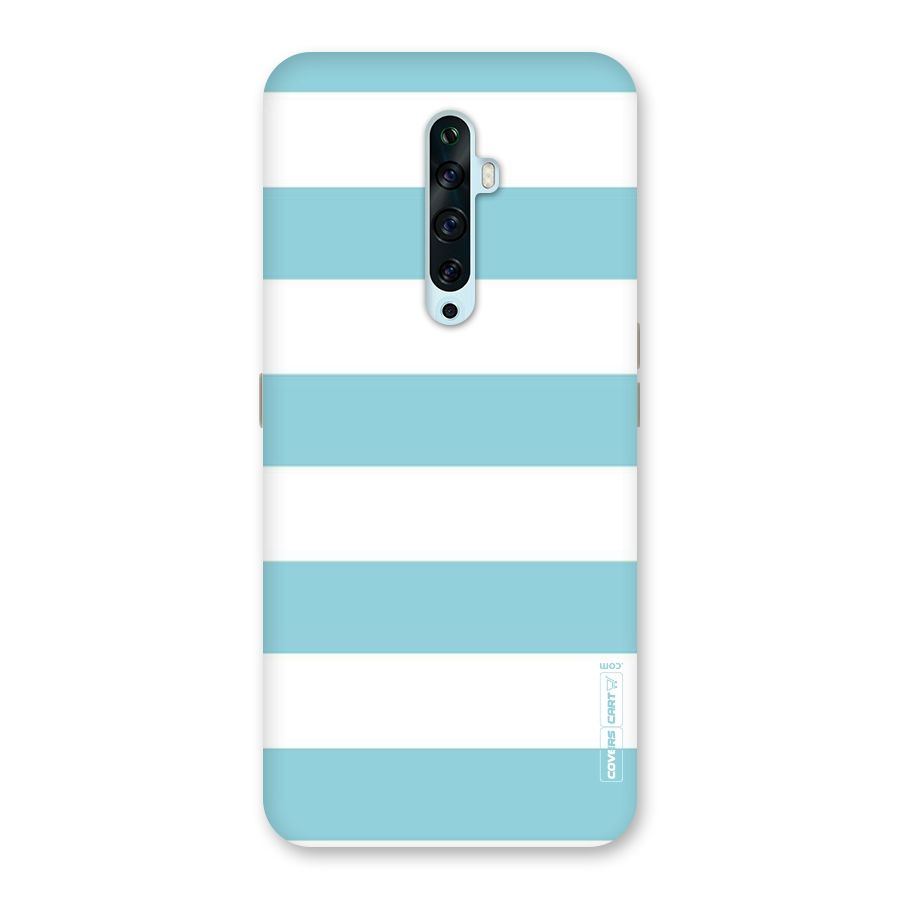 Pastel Blue White Stripes Back Case for Oppo Reno2 Z