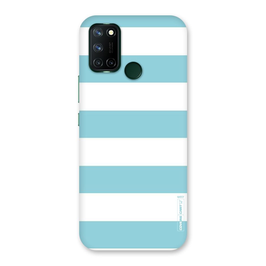 Pastel Blue White Stripes Back Case for Realme 7i