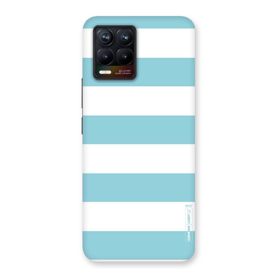 Pastel Blue White Stripes Back Case for Realme 8
