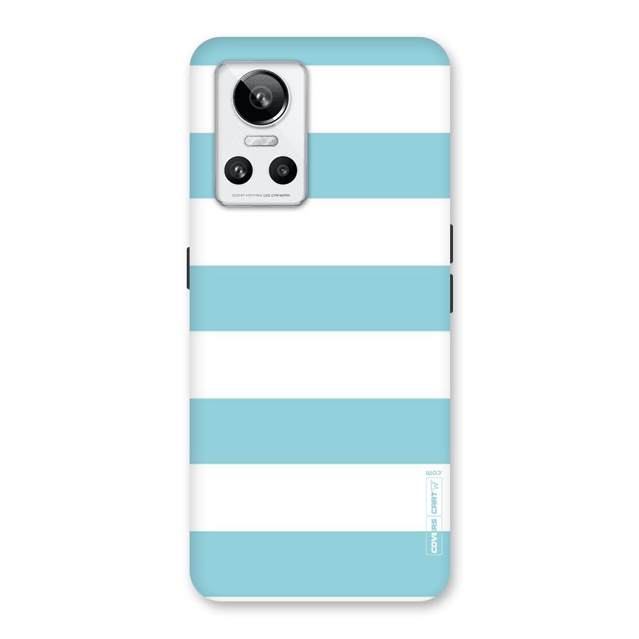 Pastel Blue White Stripes Back Case for Realme GT Neo 3