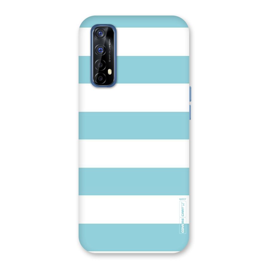 Pastel Blue White Stripes Back Case for Realme Narzo 20 Pro
