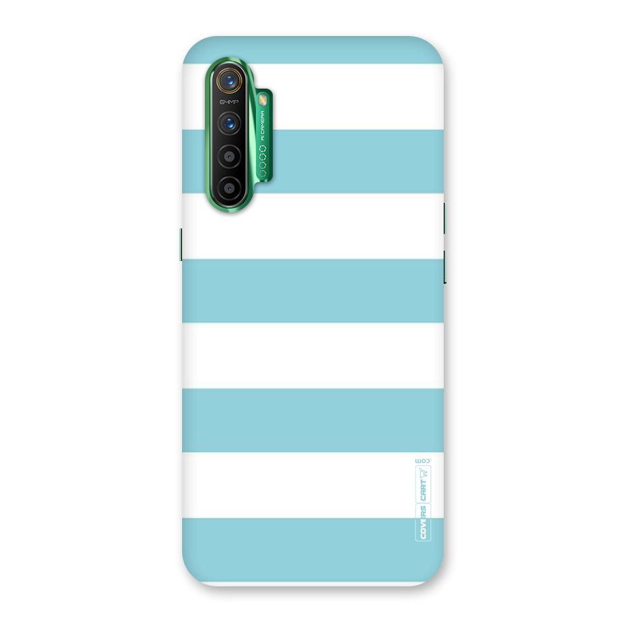 Pastel Blue White Stripes Back Case for Realme X2