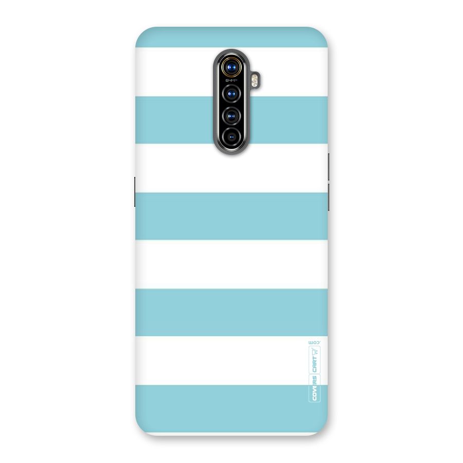 Pastel Blue White Stripes Back Case for Realme X2 Pro
