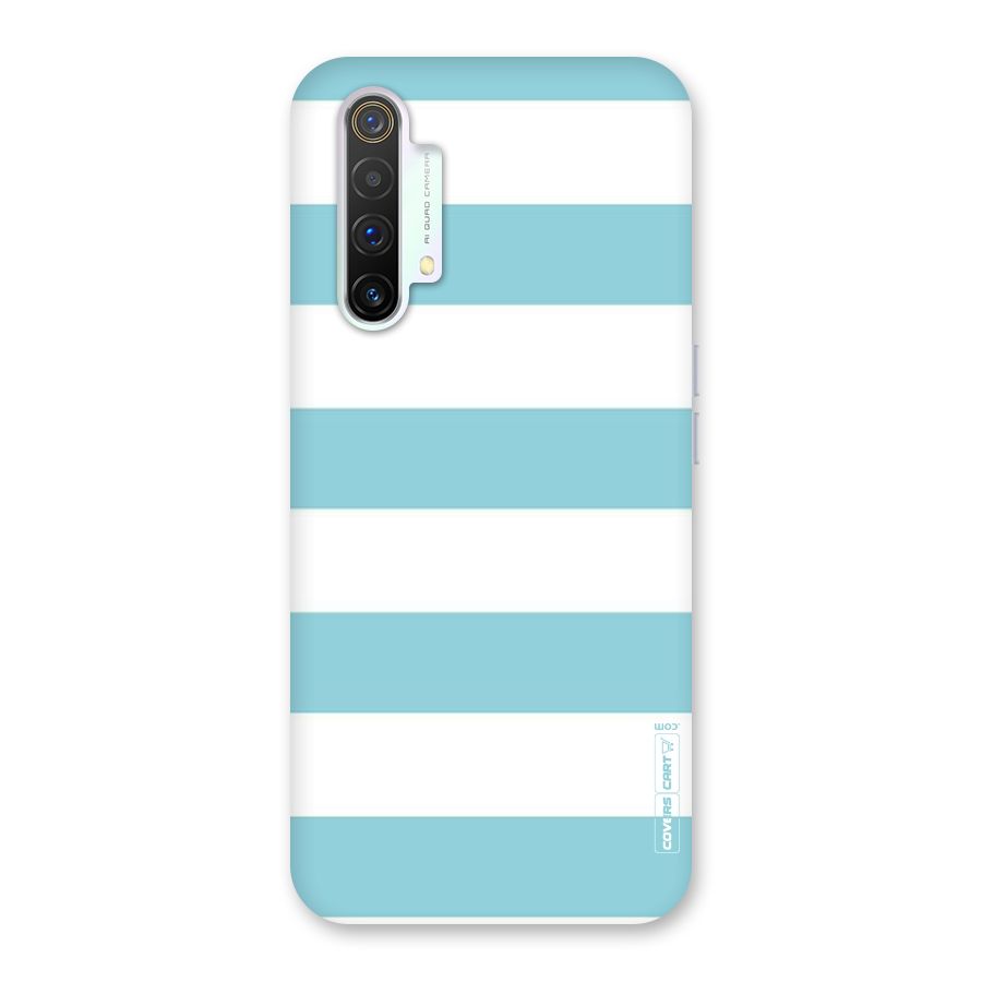 Pastel Blue White Stripes Back Case for Realme X3 SuperZoom
