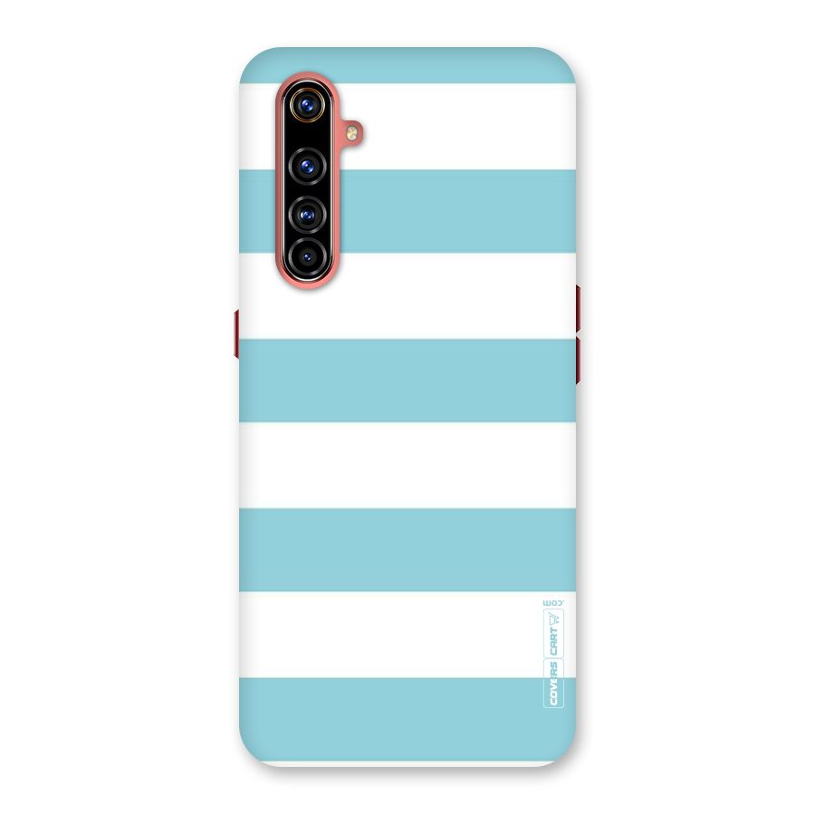 Pastel Blue White Stripes Back Case for Realme X50 Pro