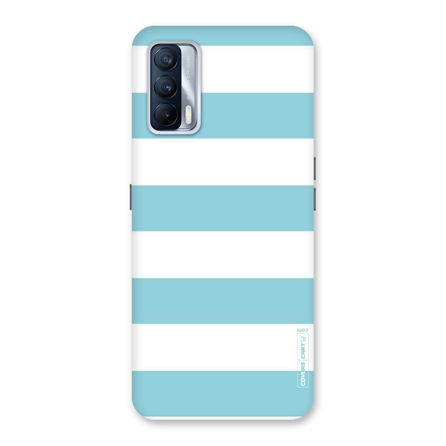 Pastel Blue White Stripes Back Case for Realme X7