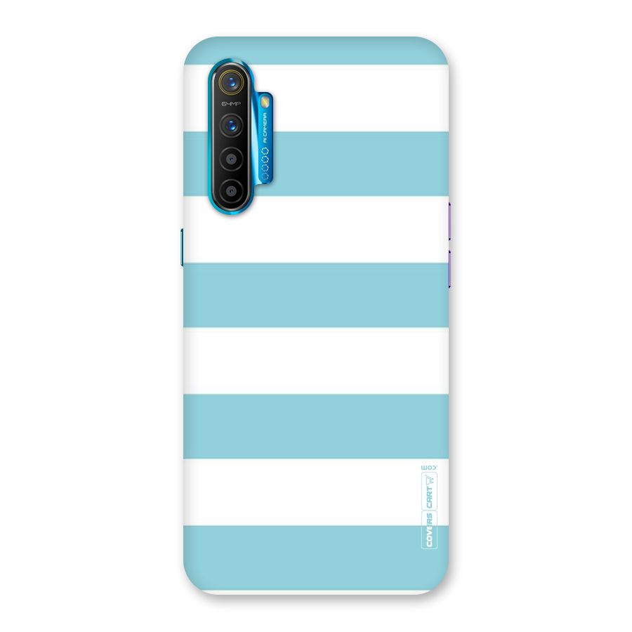 Pastel Blue White Stripes Back Case for Realme XT