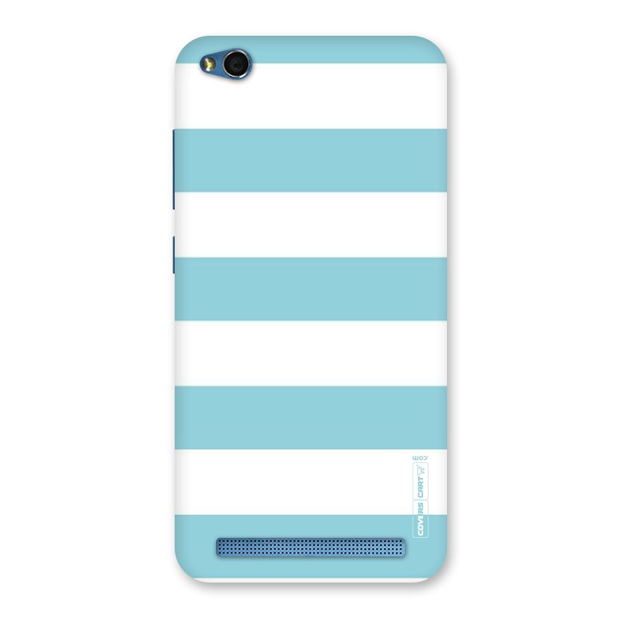 Pastel Blue White Stripes Back Case for Redmi 5A