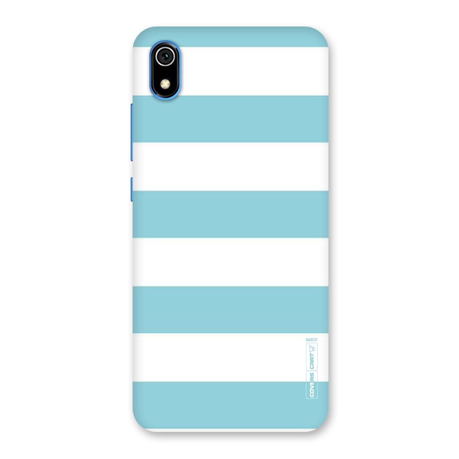 Pastel Blue White Stripes Back Case for Redmi 7A