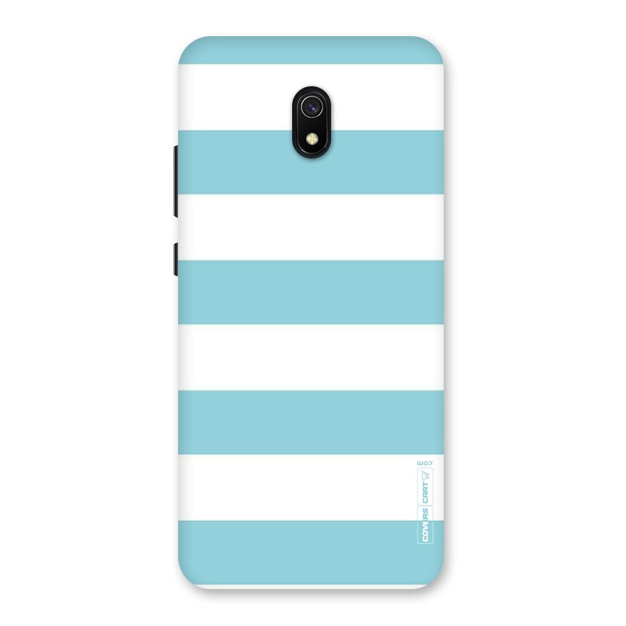 Pastel Blue White Stripes Back Case for Redmi 8A