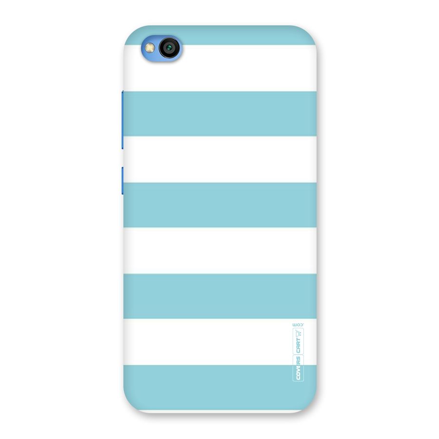 Pastel Blue White Stripes Back Case for Redmi Go