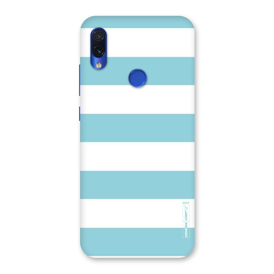 Pastel Blue White Stripes Back Case for Redmi Note 7