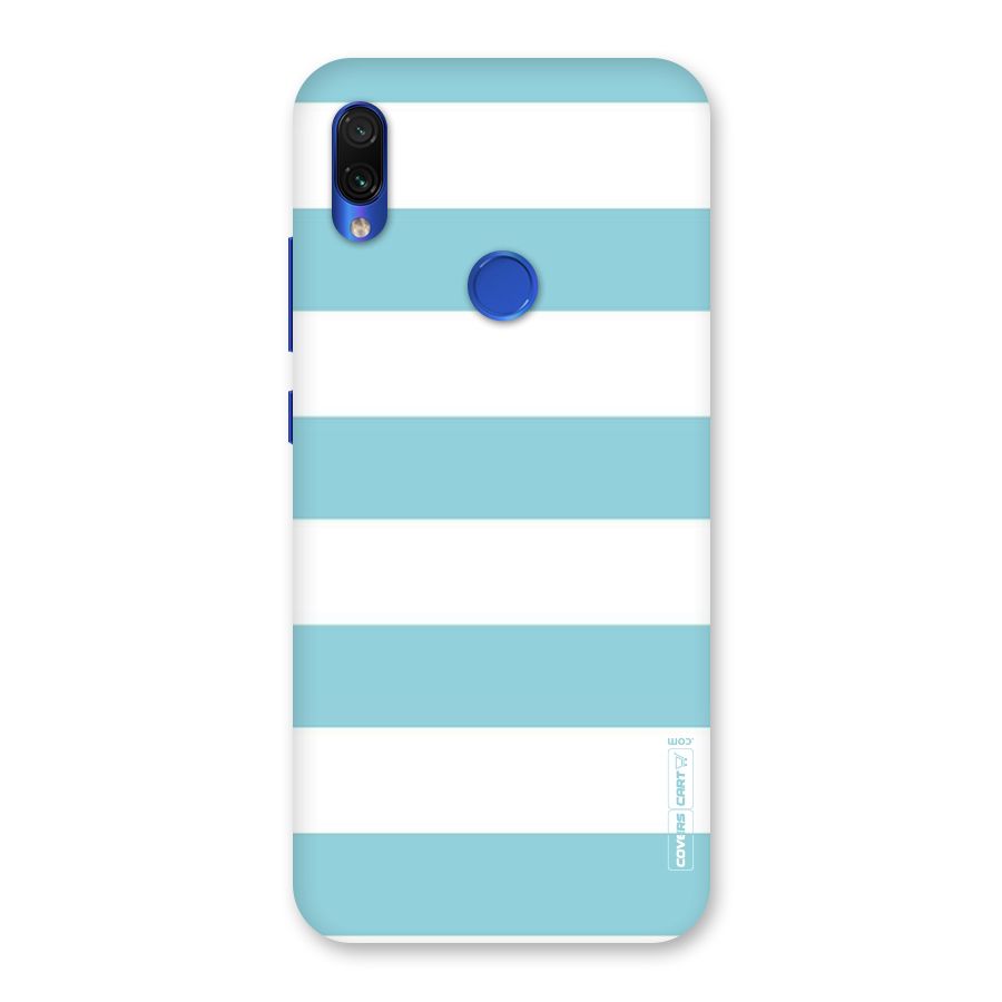 Pastel Blue White Stripes Back Case for Redmi Note 7S