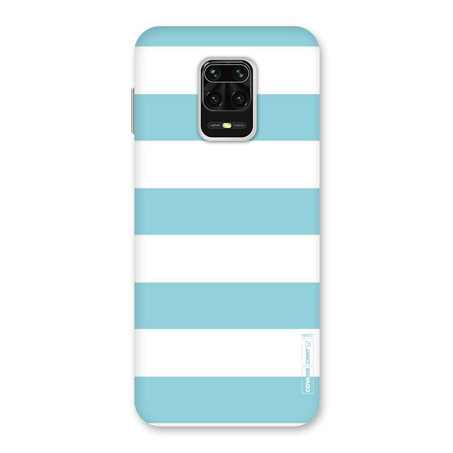 Pastel Blue White Stripes Back Case for Redmi Note 9 Pro