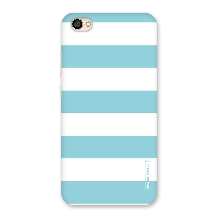 Pastel Blue White Stripes Back Case for Redmi Y1 Lite